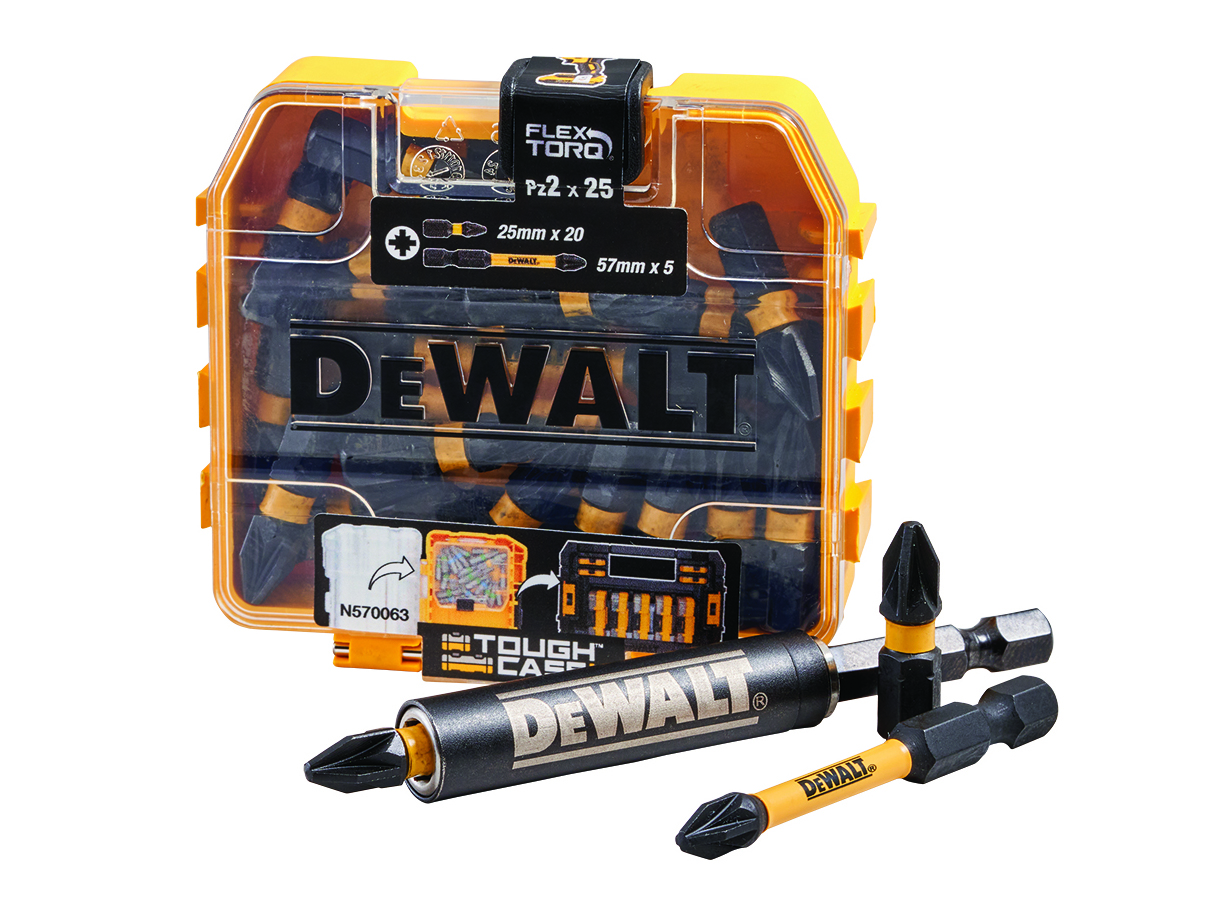 DeWalt PZ2 FlexTorq Impact Bit Set &amp; Holder 25pc - DT70591T-QZ