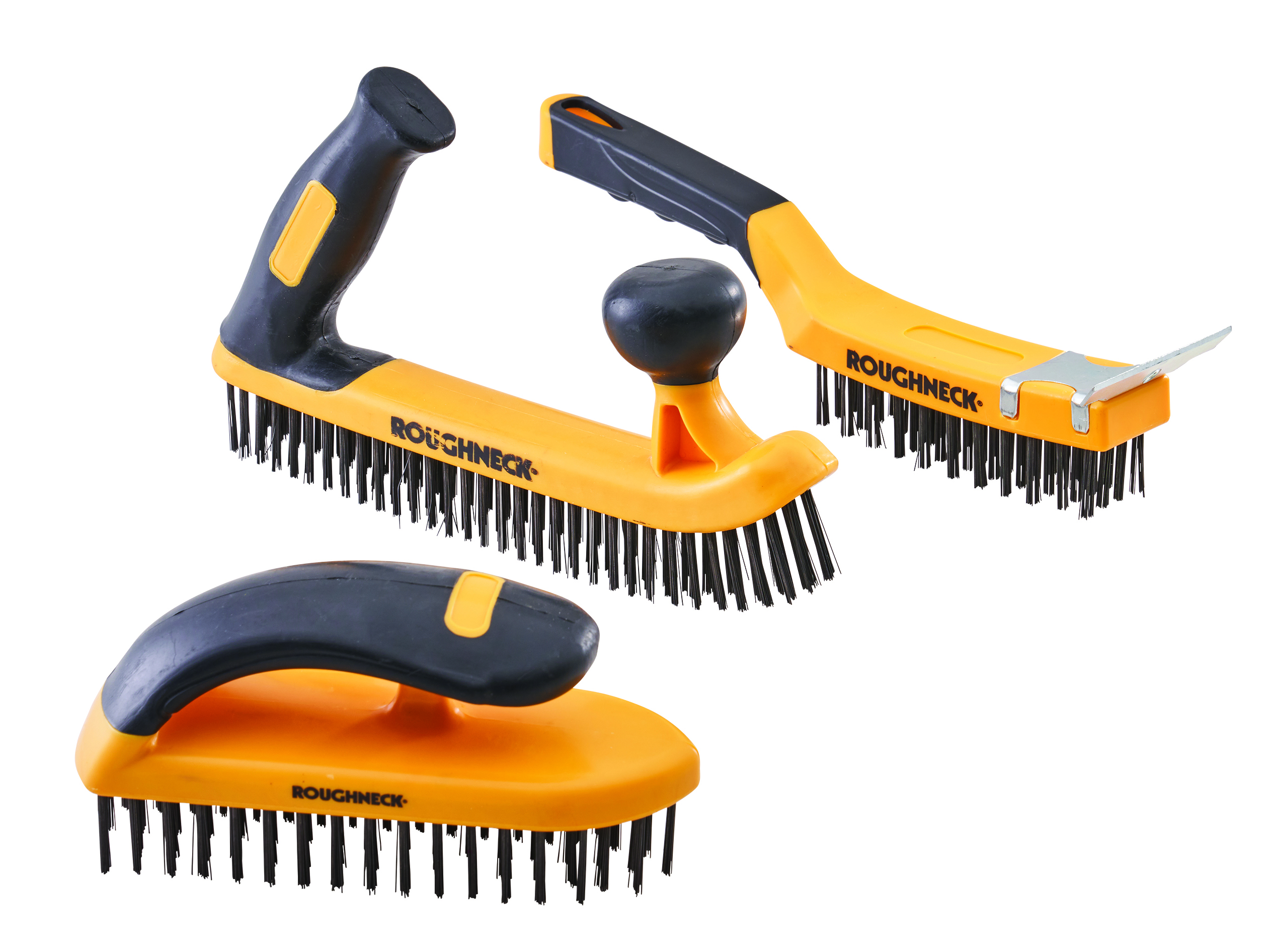 Roughneck 3 Piece Heavy Duty Wire Brush Set