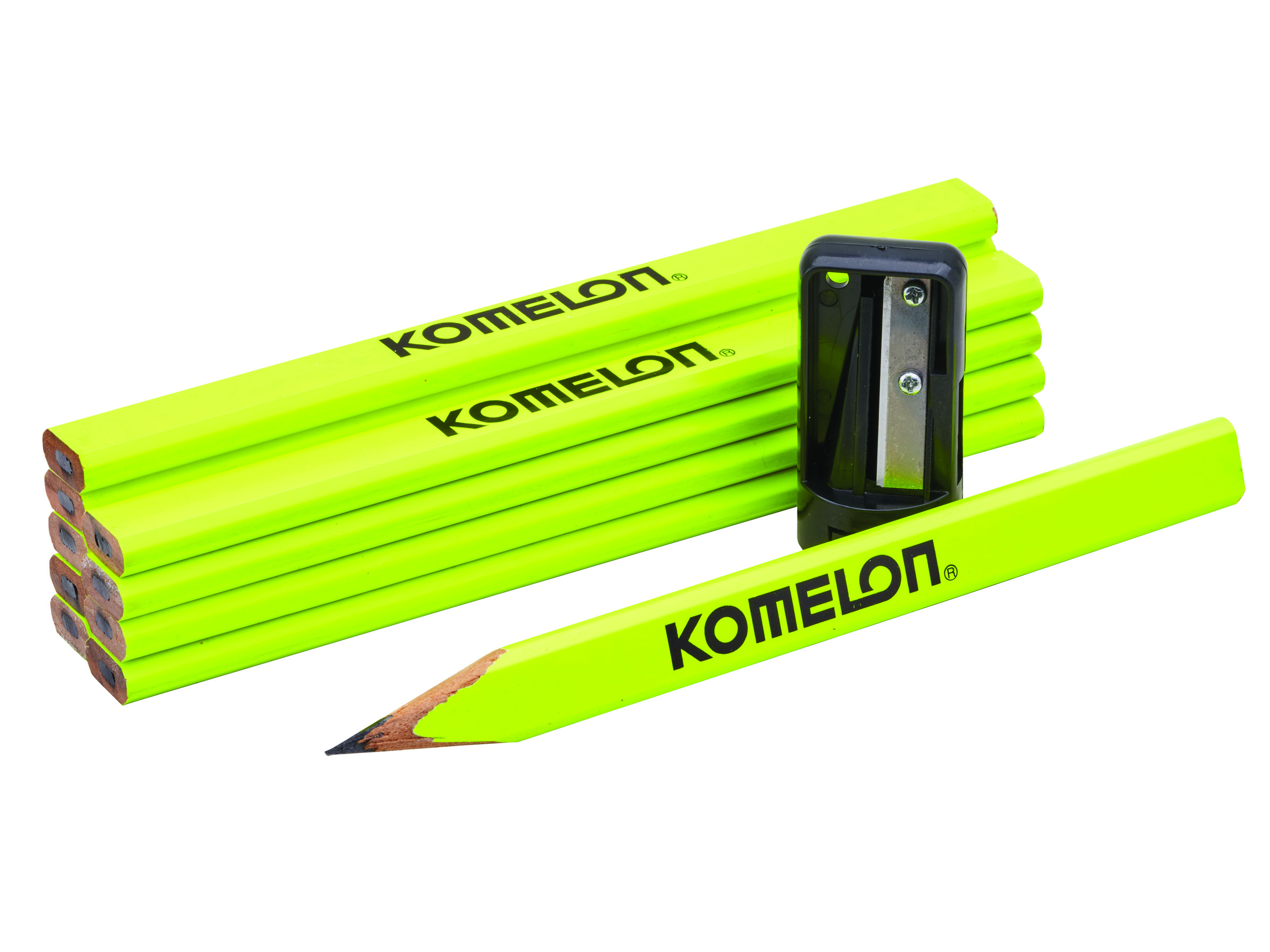 Komelon XMS25PENCILS 10pc Carpenters Pencils &amp; Sharpener