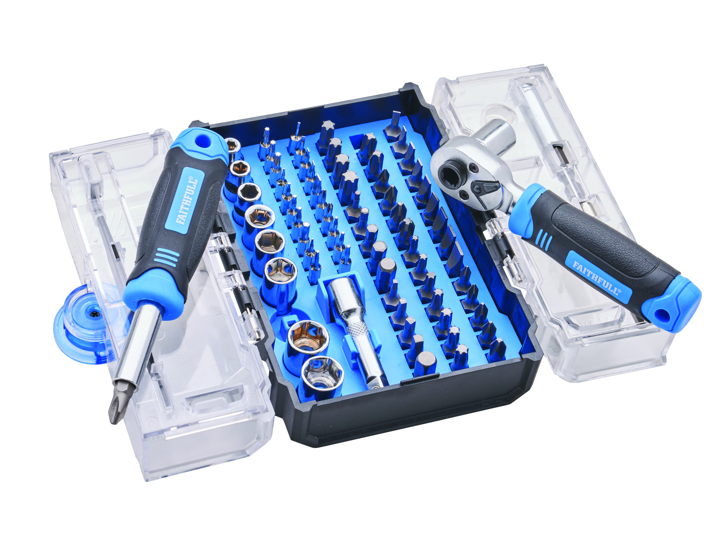Faithfull FAISBSET78 / XMS25SDSET78 78pc Screwdriver Bit &amp; Socket Set