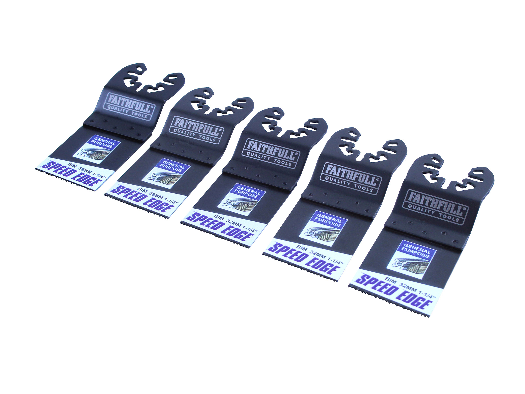 XMS Faithfull 32mm Multi-Tool Speed Edge Blade (5 Pack) XMS26MULTI5