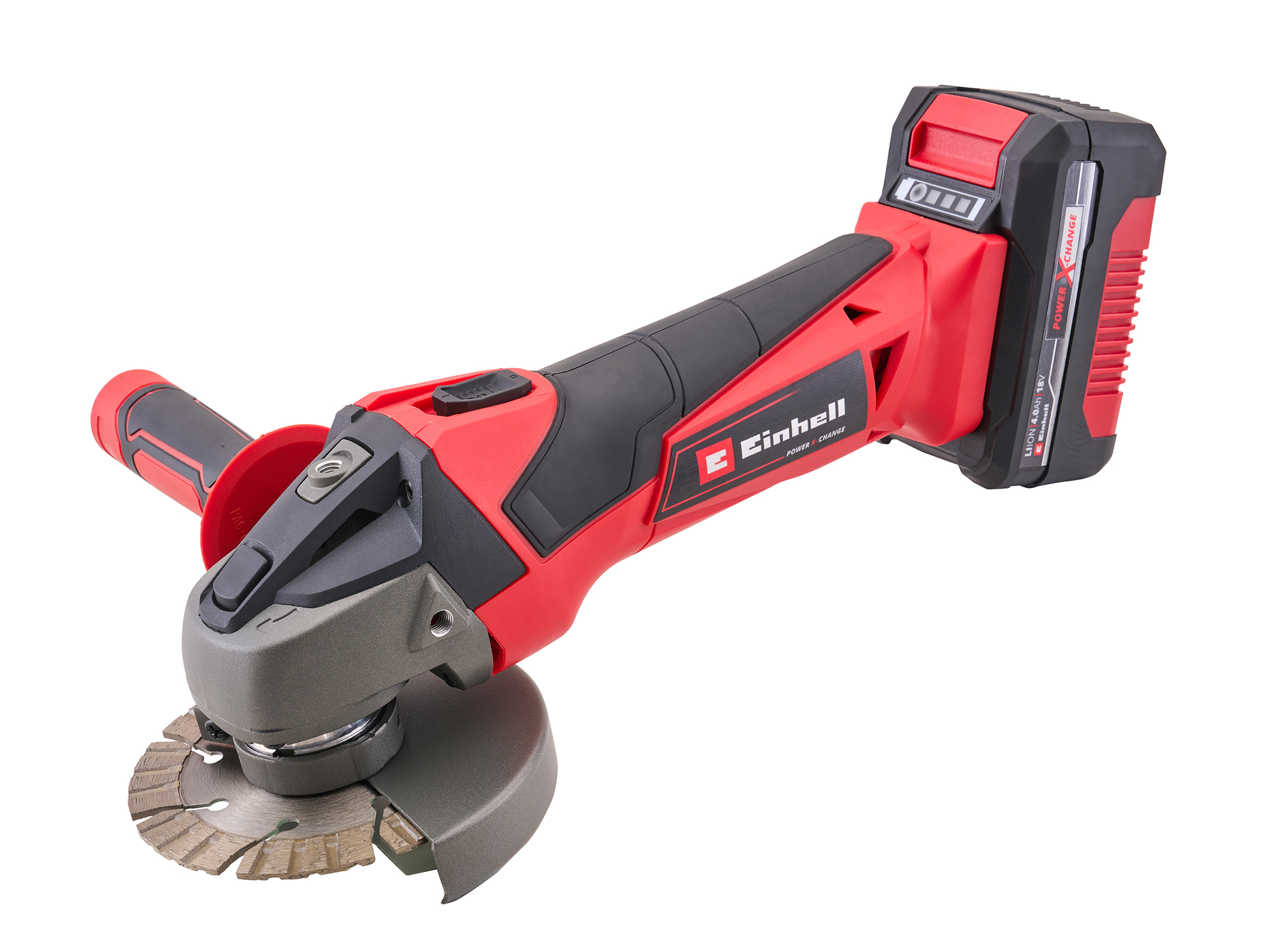 XMS Einhell 18V Angle Grinder Kit with a 4.0Ah Li-Ion Battery XMS26PXGRIND