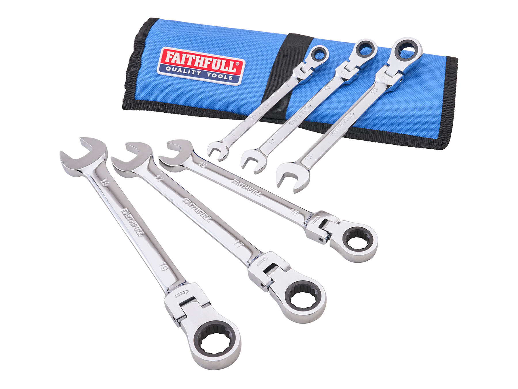 XMS Faithfull 6 Piece Ratcheting Combination Spanner Set XMS26SPANNER