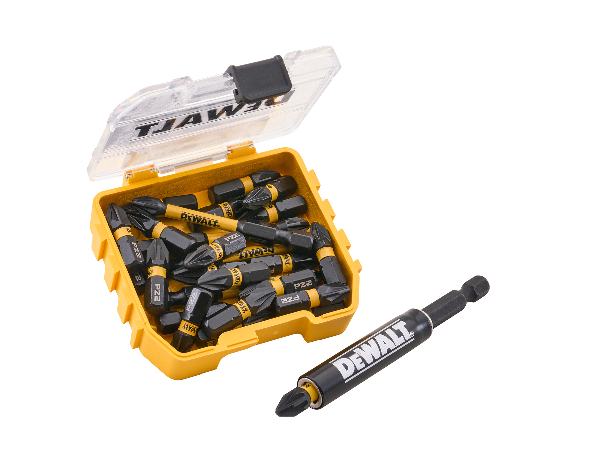 XMS DeWalt 25 Piece PZ2 25 & 50mm Bit Set with Mag Adaptor XMS26TICTAC