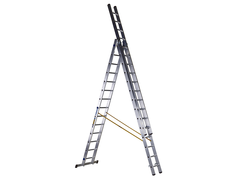 Zarges D-Rung Combination Ladder 3-Part 3 x 14 Rungs ZAR44844